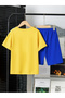 Boys Yellow Printed T-Shirt and Shorts Set - 2