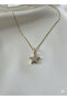 3S Zircon Stone Gold Steel Minimal Star Necklace - 2