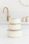 Enamel Cookware and 3-Piece Storage Container Set – Ivory Color, Practical for Frying and Storing - 3