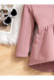 Girls Pink Knitted Ruffle Hem Top and Pyjama Set - 3