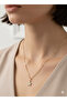 3S Zircon Stone Gold Steel Minimal Star Necklace