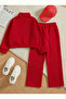 Children's New Bow Printed 100% Cotton Long Sleeve Half Zipper Sweatshirt-Sweatpants (3-12 Years) - 2