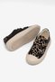 Children's Unisex Black Leopard Kids' Sneaker with Glitter Detail and Velcro Comfortable Fit - 3