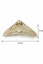 Pearl Crown Shaped Gold Color Large Size Clasp Clip – Stylish and Elegant Hair Clip - 6