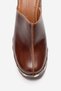 Women's Thick Platform Heeled Clogs Slippers Real Leather Zy 4131 Taba - 2