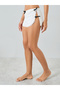 White Bow Detail Lace Trim Slit Camisole and Brief Set - 4