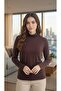 Women's High-Necked Badi Super Quality Turtleneck in Brown - 2