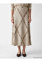 Lcw Grace Beige Elastic Waist Diamond Patterned Skirt - 2