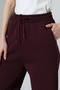 Shardonlu Combed Cotton Compact Wide Leg Winter Palazzo Sweatpants 21776 Mürdüm - 2