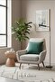 Erguvan Series Velvet Green Stone Decorative Throw Pillow Cover 45X45 - 2