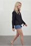 Women's Black Tassel Detailed Blouse - 3