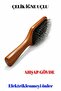 2-Piece Wooden Needle-Tip Hair Combing Brush (Stainless Steel) Does Not Cause Static Electricity, Cherry Wood Handle - 3