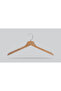 Wooden (Lama Silver Hook) Clothes, Blouses, Shirts Hangers Natural Color 24 Pieces - 2