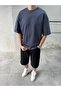 Men's Basic Crew Neck Oversize T-Shirt - 3