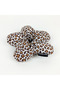 Brand Handmade Leopard Flower Fluffy Scrunchie Hair Tie - 3