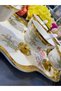 Esterhomedecor Porcelain Ice Cream Set with Tray for 6 People - 7