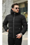 Men's Black Inflatable Coat with Hood - 3