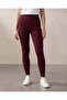 Women Burgundy Active Leggings - 3