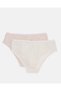 Women Pink And Biege Hi-Leg Brief With Lace (Pack Of 2) - 4