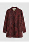 Giyçık Store Burgundy Patterned Women's Shirt Tunic