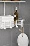 White 3-Tier Bathroom Shelf, Shampoo Holder and Shower Shelf with Hanging Adhesive Wall Mount Tş-03 - 2