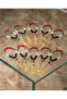 10-Piece Palestine Flag Design Handmade Gold Imame Rosary with Crystal Stones 33-Piece A300045-10