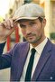 Men's Beige Summer Linen Hat British Modern Peaky Blinders Style
