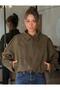 Oversized Suede Jacket with Epaulet Detail