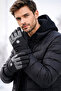 Men's Black-Smoked Outdoor Touchscreen Gloves Waterproof Winter Non-Slip Palm Wrist Adjustable - 5