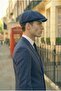 Men's Navy Blue Summer Linen Hat British Modern Peaky Blinders Style - 3