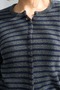 Women's Crew Neck Buttoned Thin Striped Knitwear Cardigan - 5