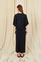 Women's Black 164 Raglan Sleeve Skirt with Tie Hem Blouse and Skirt Modal Set - 6