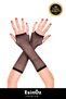 # Gloves Women Long Modern Stylish Fingerless Stretchy Fishnet Party Costume Gloves 26cm - 8