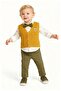 Mini gentleman bear knitted vest 3-piece set - 2