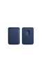 Magsafe Magnetic Card Holder Leather Wallet Card Holder Compatible with All Phone Models Navy Blue - 2