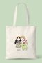 Best Friends Printed Tote Bag - Daily Shoulder Bag