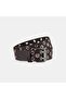 Women's Brown Leather Belt with Metal Detail
