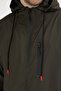 Men's Khaki 3-Pocket Wind and Rain Resistant Regular Fit Raincoat - 6