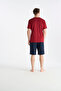26Y Men's Burgundy Shorts Set - 3