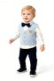Mini gentleman bear knitted vest 3-piece set - 2