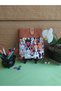 Dog Pattern Tablet Case Cinnamon Color, Fabric Book and Notebook Cover, Organizer Bag with Wooden Buttons