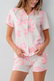Shirt Collar, Mother & Daughter Shorts Set, (Sold Separately) 100% Cotton, Short Sleeve, Floral Pattern - 4