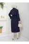 Women's Linen Double-Breasted Young Trench Coat with British-Style Back Detail and Belt - 2