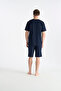 26Y Men's Navy Blue Shorts Set - 3