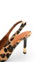 Mira Diva Women's Pointed Toe Open Back Thin Heeled Shoes 00124510 Leopard Feather - 5