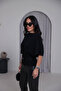 Boat Neck Bat Sleeve Belted Sweater - 5