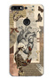 Huawei Y7 2018 Compatible Vintage Skeleton and Butterfly Pattern Transparent Phone Case