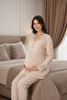 Lace Detailed Cotton Long Sleeve Maternity Pajama Set - 2