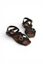 Y458702602 Black Suede Buckle Detailed Women's Sandals - 5