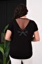 Women's V-Neck Viscose Blouse with Back Detail